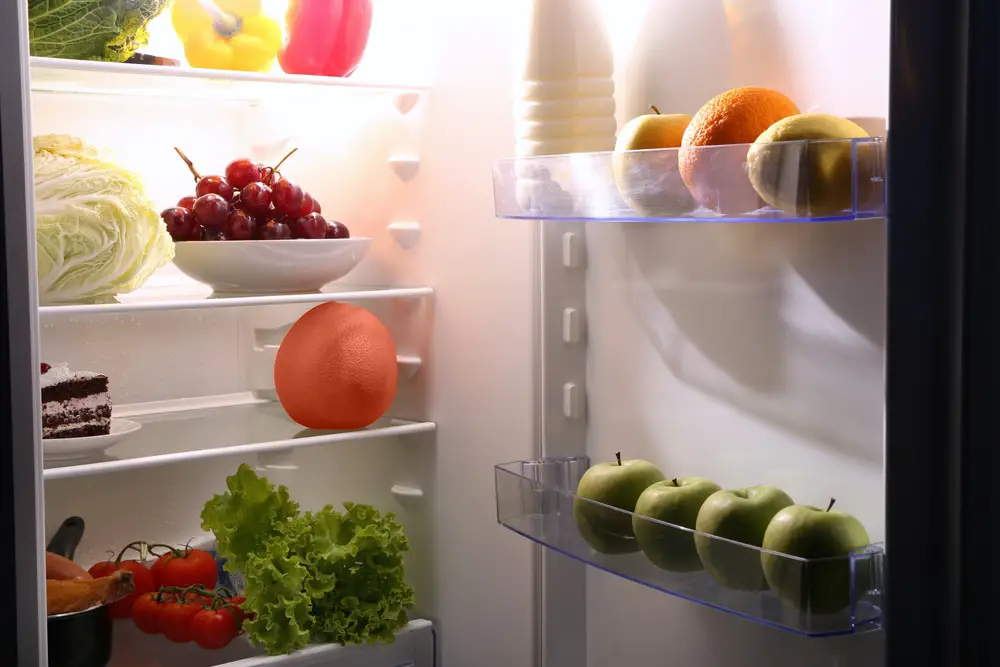a refrigerator full of food