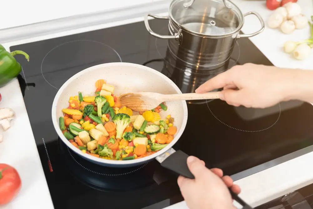 a person cooking a healthy meal