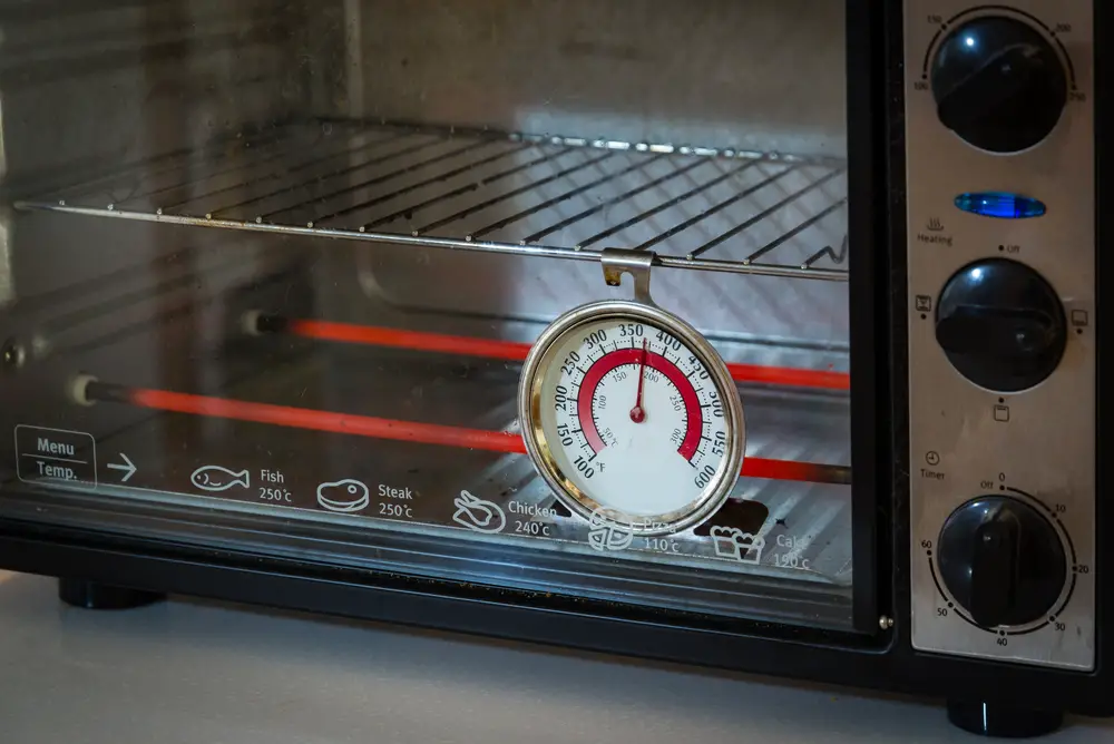 An oven in the kitchen at home